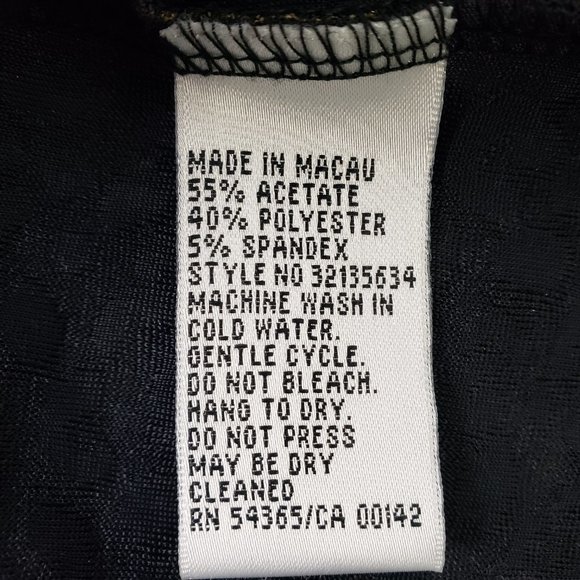 Nygard Black Brown Gold Stretch Top Cat Print M, 10-12 - Picture 9 of 9